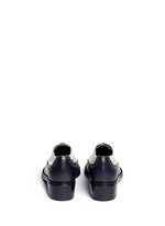 Back View -Click To Enlarge 'Xalma' metallic vamp colourblock leather Derbies