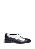 Main View -Click To Enlarge 'Xalma' metallic vamp colourblock leather Derbies