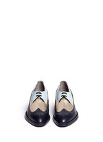 Figure View -Click To Enlarge 'Xalma' metallic vamp colourblock leather Derbies