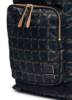 Detail View -Click To Enlarge x PORTER check print techno fabric drawstring backpack