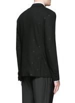 Back View -Click To Enlarge Rubberised star print tuxedo blazer