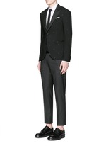 Figure View -Click To Enlarge Rubberised star print tuxedo blazer