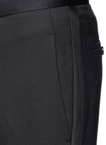Detail View -Click To Enlarge Satin tuxedo stripe skinny fit pants