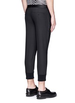 Back View -Click To Enlarge Satin tuxedo stripe skinny fit pants