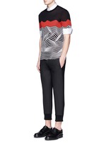Figure View -Click To Enlarge Satin tuxedo stripe skinny fit pants