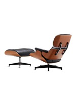 Click To Enlarge Eames leather walnut wood lounge chair and ottoman