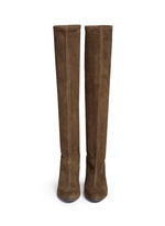 Figure View -Click To Enlarge Suede knee high boots