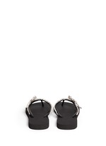 Back View -Click To Enlarge 'Crocodile' crystal flip flops