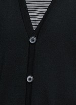 Detail View -Click To Enlarge Mixed media cardigan