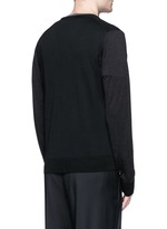 Back View -Click To Enlarge Mixed media cardigan