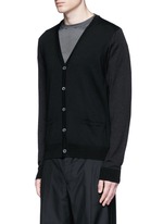 Front View -Click To Enlarge Mixed media cardigan