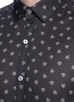 Detail View -Click To Enlarge Slim fit spider print cotton shirt