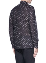 Back View -Click To Enlarge Slim fit spider print cotton shirt