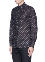Front View -Click To Enlarge Slim fit spider print cotton shirt
