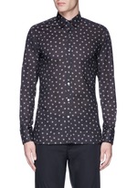 Main View -Click To Enlarge Slim fit spider print cotton shirt