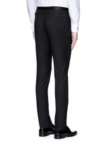 Back View -Click To Enlarge Slim fit satin trim tuxedo pants