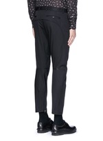 Back View -Click To Enlarge Slim fit cotton gabardine biker pants
