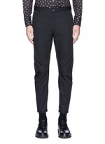 Main View -Click To Enlarge Slim fit cotton gabardine biker pants