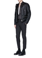 Figure View -Click To Enlarge Slim fit cotton gabardine biker pants