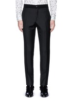 Main View -Click To Enlarge Slim fit stripe jacquard wool pants