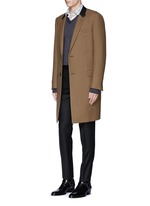 Figure View -Click To Enlarge Slim fit stripe jacquard wool pants