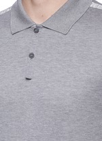 Detail View -Click To Enlarge Slim fit ribbon shoulder polo shirt