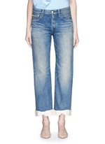 Detail View -Click To Enlarge Petersham ribbon bow cuff selvedge jeans