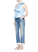 Figure View -Click To Enlarge Petersham ribbon bow cuff selvedge jeans