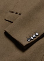 Detail View -Click To Enlarge Slim fit contrast collar wool coat