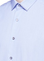 Detail View -Click To Enlarge Slim fit contrast trim cotton shirt