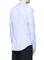 Back View -Click To Enlarge Slim fit contrast trim cotton shirt