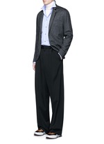 Figure View -Click To Enlarge Slim fit contrast trim cotton shirt