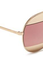 Detail View -Click To Enlarge 'Dior Split' inset metal aviator mirror sunglasses