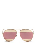 Main View -Click To Enlarge 'Dior Split' inset metal aviator mirror sunglasses