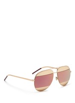 Figure View -Click To Enlarge 'Dior Split' inset metal aviator mirror sunglasses