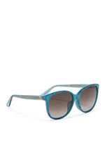 Figure View -Click To Enlarge Logo wire core pearlescent acetate sunglasses