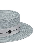Detail View -Click To Enlarge 'Kiki' petersham band canapa straw boater hat
