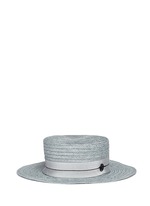 Main View -Click To Enlarge 'Kiki' petersham band canapa straw boater hat