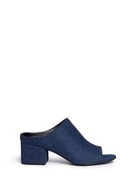 Main View -Click To Enlarge Open toe denim mules