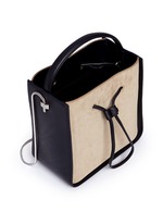 Detail View -Click To Enlarge 'Soleil' small colourblock leather drawstring bucket bag