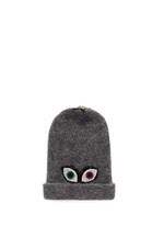 Main View -Click To Enlarge Crystal pavé eye appliqué angora blend knit beanie
