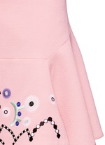 Detail View -Click To Enlarge Tribal embroidery cady crepe virgin wool skirt