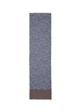 Main View - Click To Enlarge Main View - Click To Enlarge - kolor - Medallion trim camo print chambray scarf
