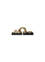 Main View -Click To Enlarge Gold Snake Bookend Set