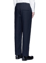 Back View -Click To Enlarge 'Pigiama' drawstring waist herringbone pants