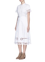 Figure View -Click To Enlarge 'Bellanca' guipure lace cotton shirt