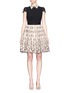 Main View - Click To Enlarge Main View - Click To Enlarge - alice + olivia - 'Dolly' butterfly embroidered colourblock pouf dress