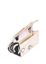 Detail View -Click To Enlarge Vintage Chanel embellished quilted canvas flap bag