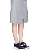 Figure View -Click To Enlarge 'Biro' detachable faux pearl kiltie leather derbies
