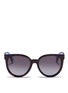Main View - Click To Enlarge Main View - Click To Enlarge - Fendi - Colourblock acetate round cat eye sunglasses